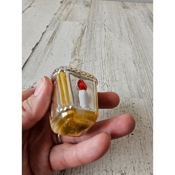 Vintage lantern candle clock Mercury glass ornament set Xmas tree gold - Picture 11 of 12